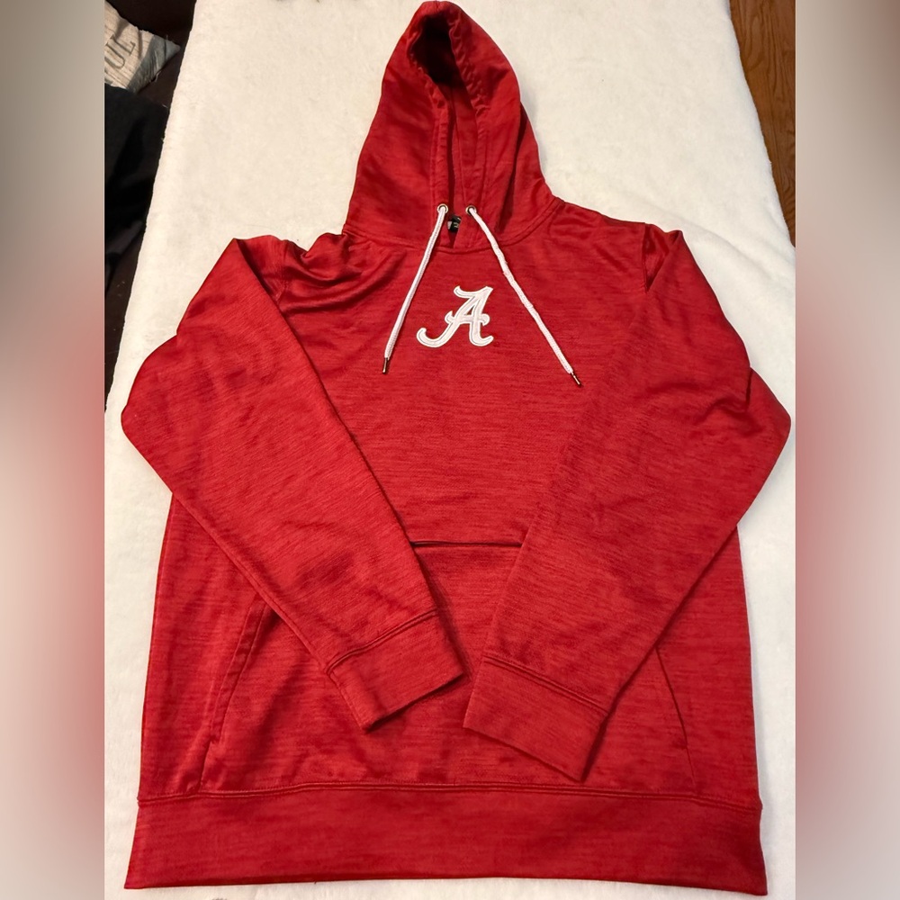 Alabama Roll Tide Colosseum Red Hoodie with White Drawstrings